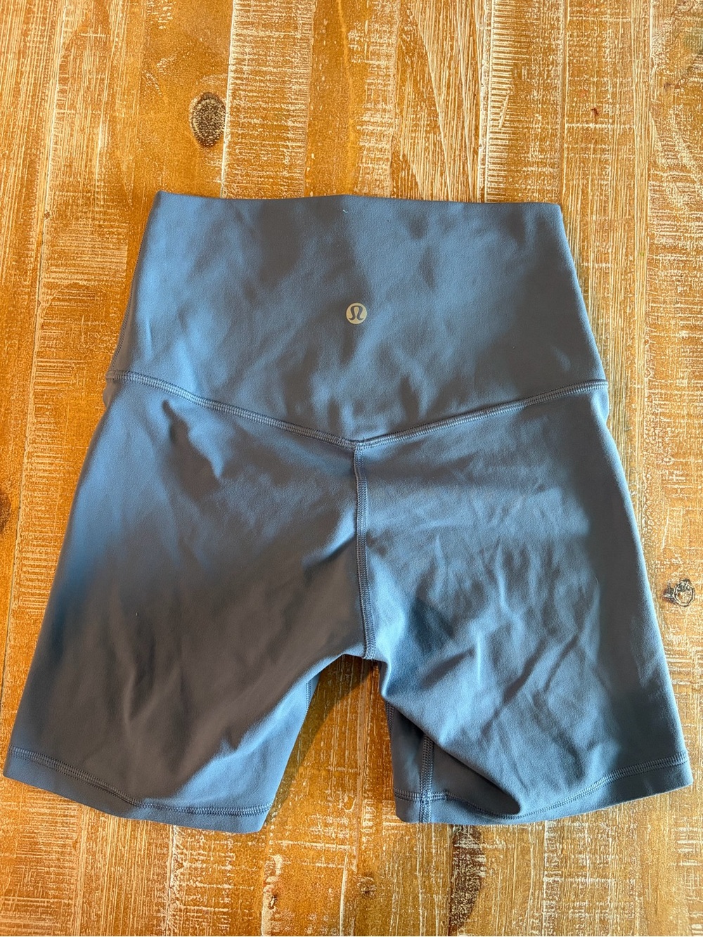 Lululemon Align High Rise Short 6” Oasis Blue Size 4 Nulu Yoga Biker Shorts - Picture 2 of 3